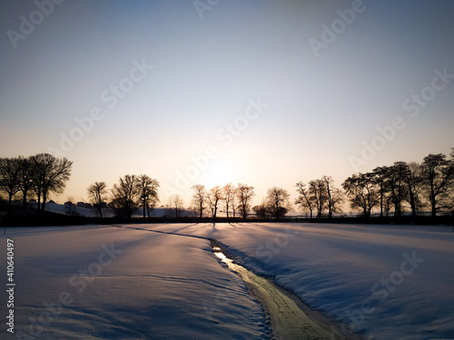 sunset in the snow © Jolanta