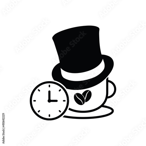 coffee time, time for break icon vector. time for coffee logo