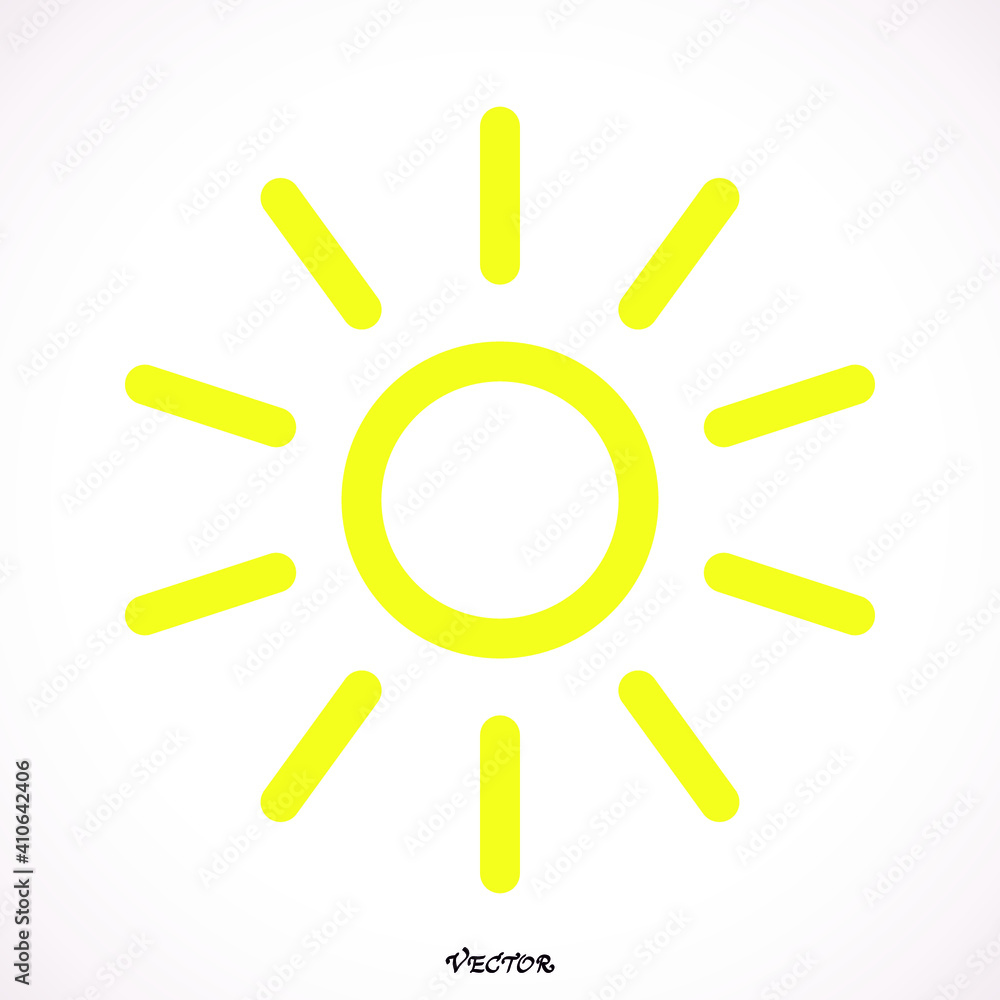 Sun icon. Trendy vector summer symbol. Sun icon. Trendy vector summer symbol.