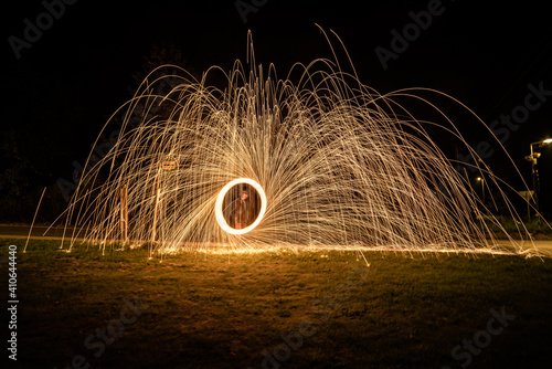 firesparks in circle, fireworks