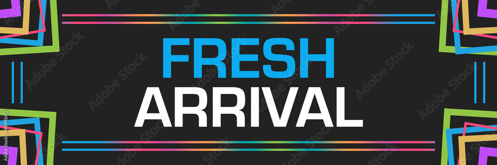 Fototapeta premium Fresh Arrival Dark Colorful Random Borders Horizontal 