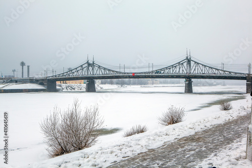 Old Volzhsky Bridge, Tver. Russia