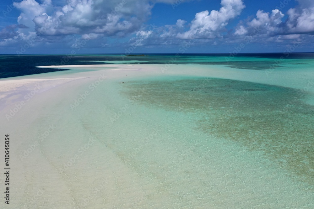 Bahamas Sand Bar Ariel View