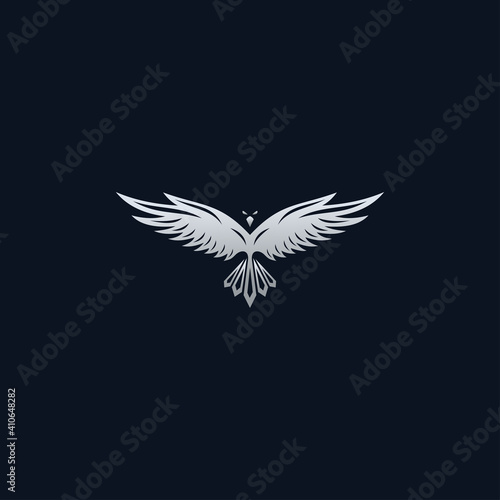 eagle wings masculine concept logo designs vector