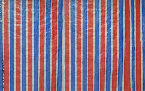 striped fabric texture, red, white and blue nylon bag photo