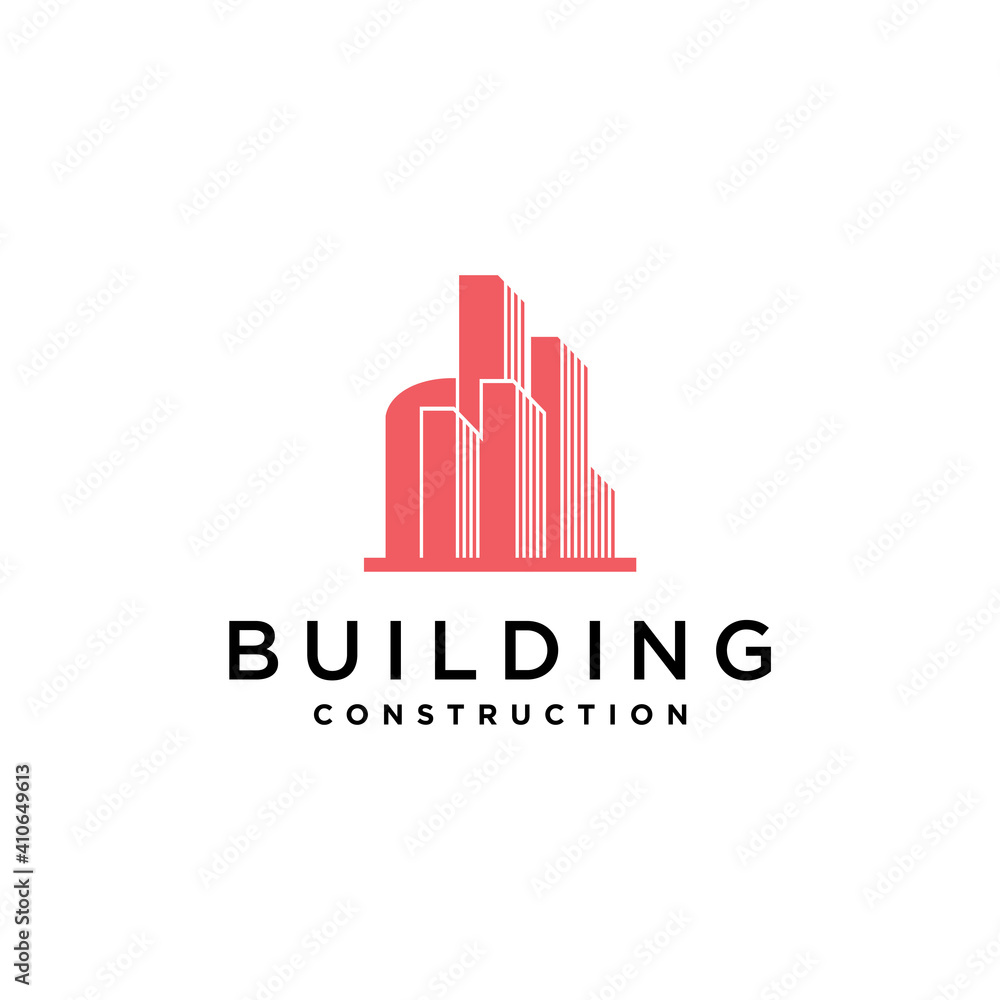 Collection of building architecture, real estate logo, with unique shape for company Premium Vector. part 1