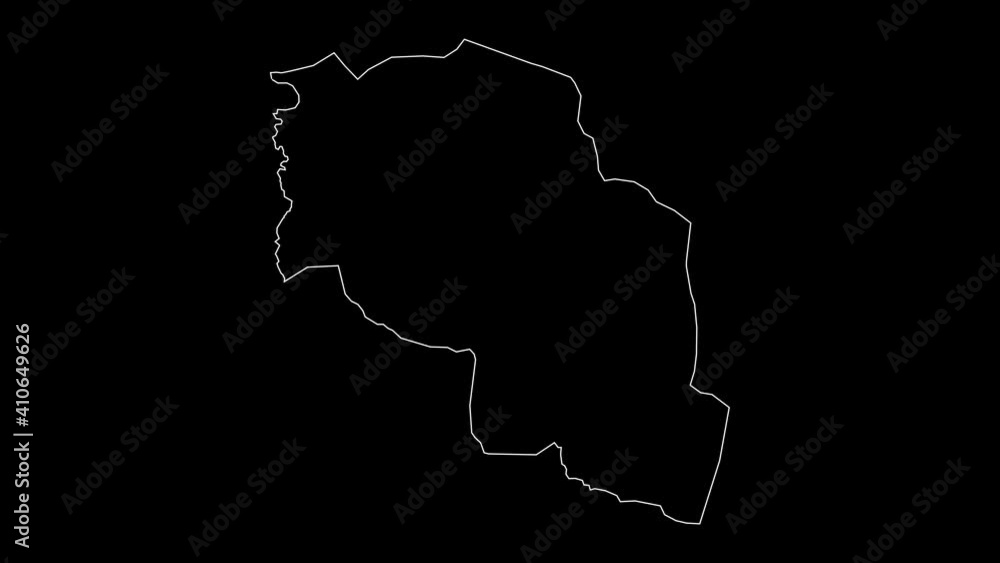 Chari-Baguirmi Chad region map outline animation Chari-Baguirmi Chad region map outline animation