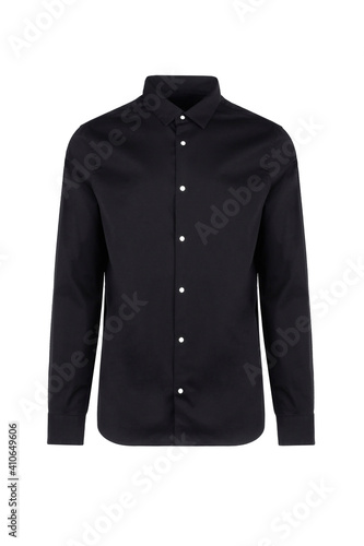 Black blank classic shirt. Front view