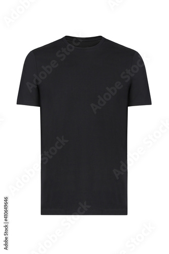Blank black men's t-shirt. Front view