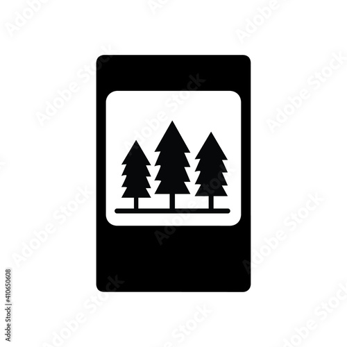 Road sign black forest vector icons