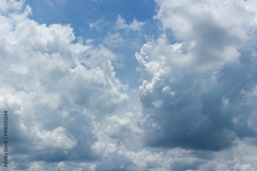 Fototapeta premium Dark clouds on blue sky background
