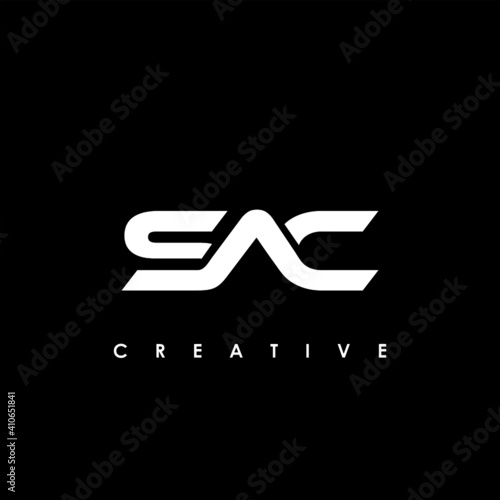 SAC Letter Initial Logo Design Template Vector Illustration