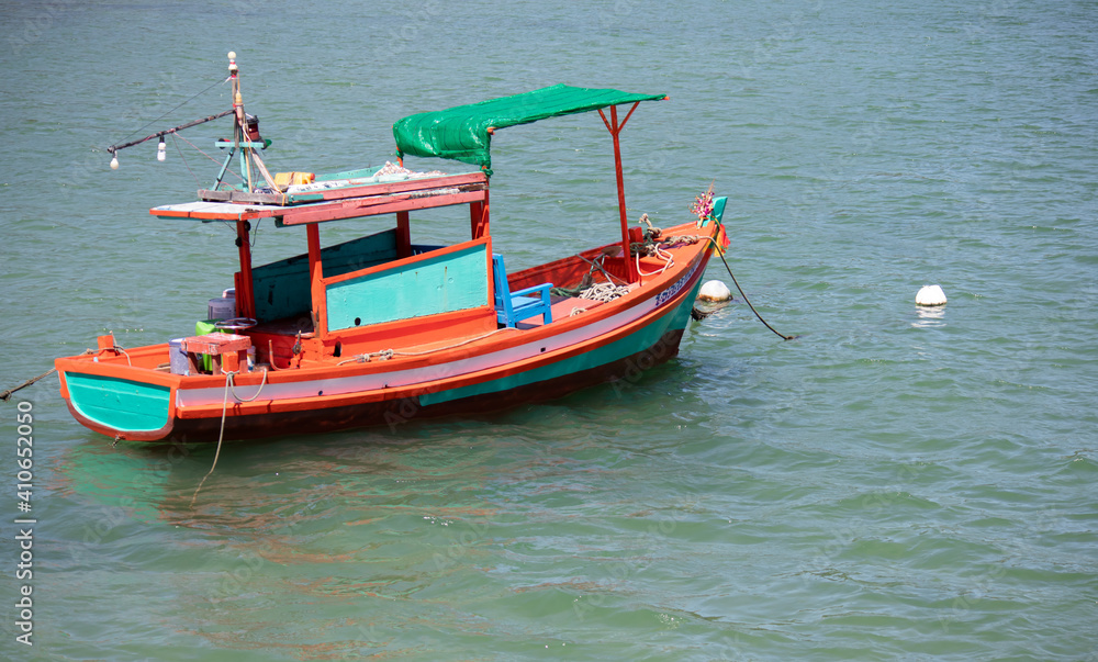Small fishing boat on the sea