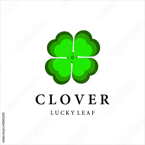 clover leaf vintage vector logo illustration design