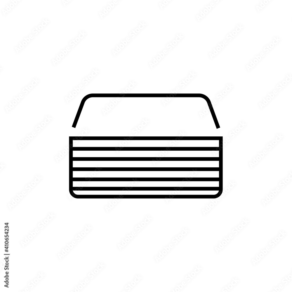 Hard bed mattress icon. Health sleep vector illustration. Hard bed mattress icon. Health sleep vector illustration.