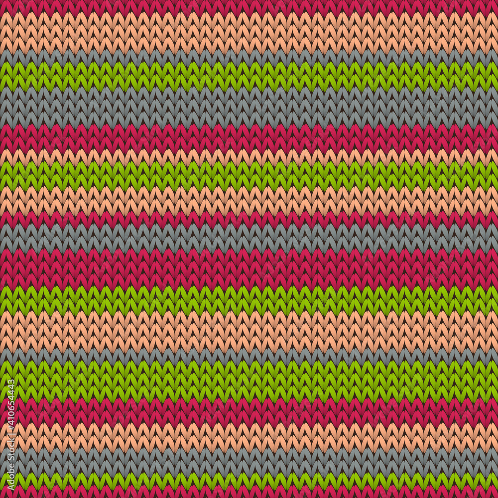 Cool horizontal stripes christmas knit geometric