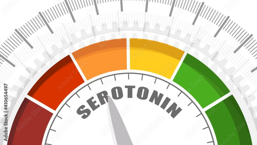 Gradient scale. Hormone serotonin level measuring device. Sign tachometer, speedometer, indicators. Infographic gauge element. 3D rendering. Gradient scale. Hormone serotonin level measuring device. Sign tachometer, speedometer, indicators. Infographic gauge element. 3D rendering.