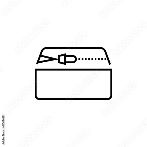 Removable mattress cover with zip-fastener icon. Health sleep vector illustration.
