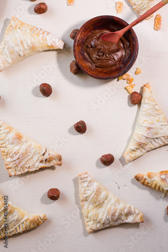 Some nutella hand pies with and some hazelnut