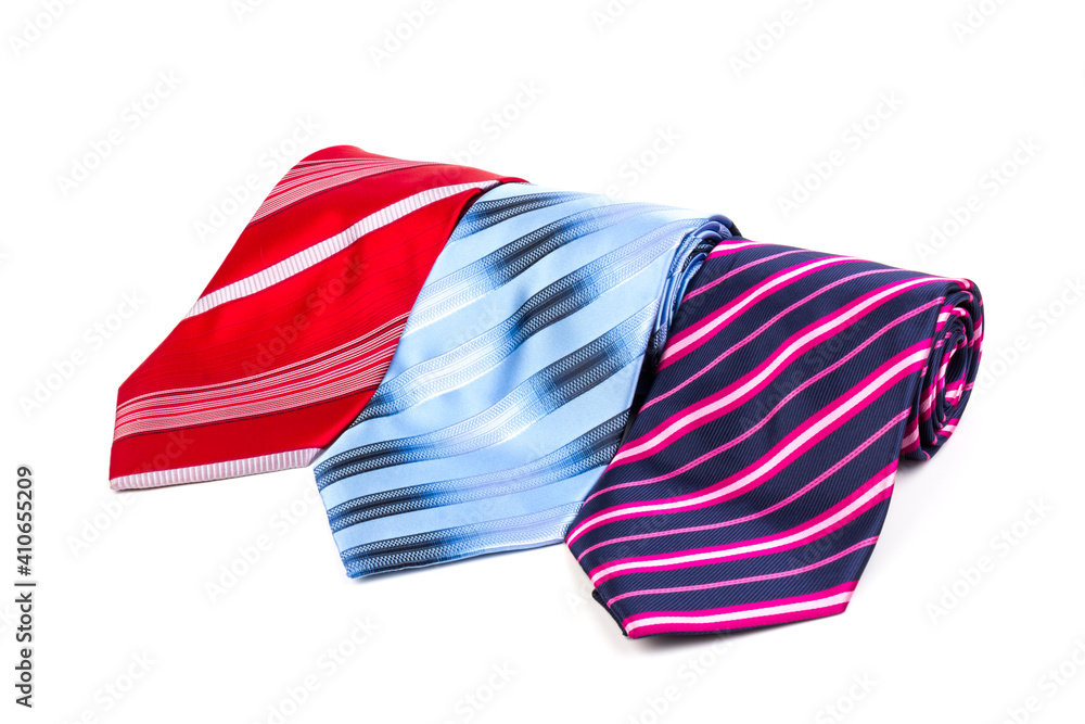 rolled tie isolated on white background rolled tie isolated on white background