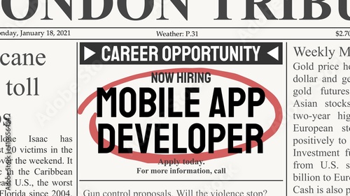 Mobile app developer job