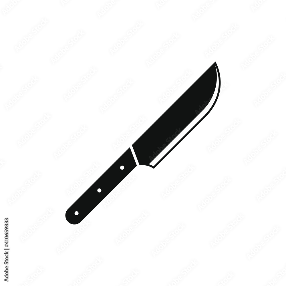 Kitchen knife flat icon isolated on white background. vector illustration Kitchen knife flat icon isolated on white background. vector illustration