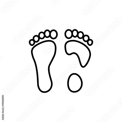 Normal and flat feet icon. Orthopedic disease vector illustration.