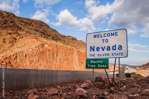 Welcome to Nevada sign near Hoover Dam