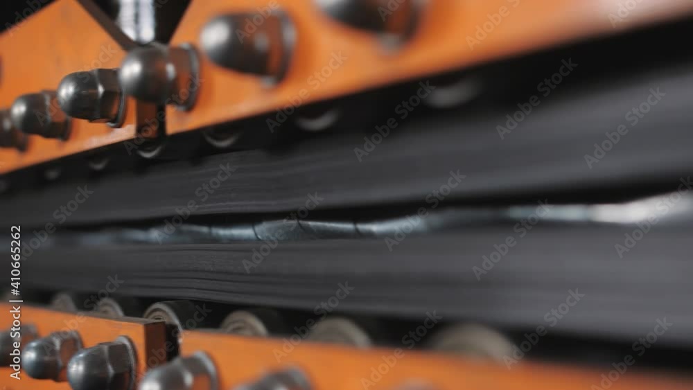 Production line manufacturing of aluminum cable at the factory. Production line manufacturing of aluminum cable at the factory.