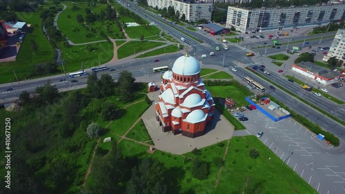 Modern Saint Petersburg from a birds eye view