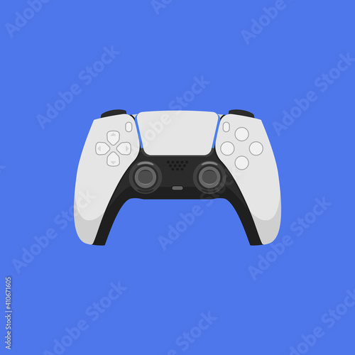 Next generation white gamepad. Controllers for the modern game console. Vector illustration 