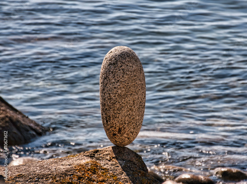Balanced Stone on the Beach