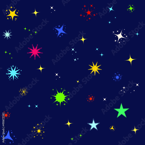 Seamless pattern with stars. Vector illustrations.