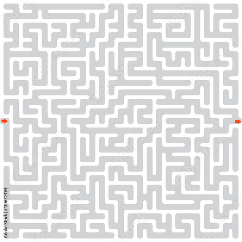Grey Maze Texture Background Isolated Horizontal Format