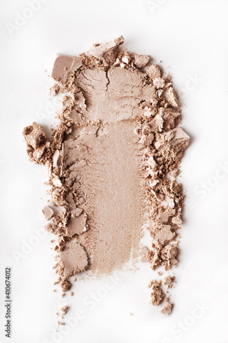 crushed eyeshadow isolated on white