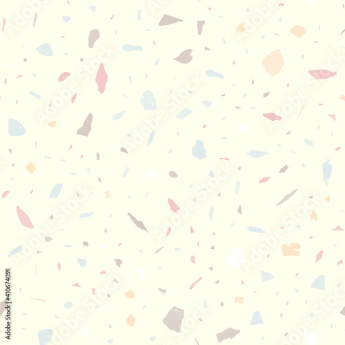 Terrazzo seamless pattern. Pastel classic flooring