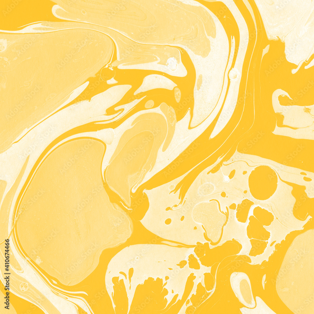Yellow luxury marble ink texture on watercolor paper background. Marble stone image. Bath bomb effect. Psychedelic biomorphic art. Yellow luxury marble ink texture on watercolor paper background. Marble stone image. Bath bomb effect. Psychedelic biomorphic art.