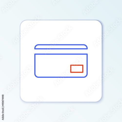 Free Download Line Credit card icon isolated on white background. Online payment. Cash withdrawal. Financial operations. Shopping sign. Colorful outline concept. Vector. - GFXLoad
