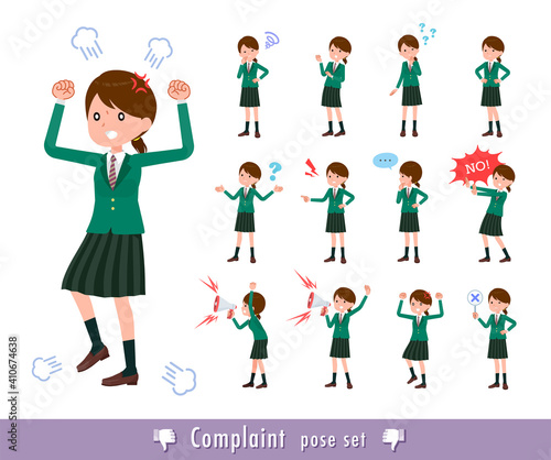 flat type school girl Green Blazer_Complaint