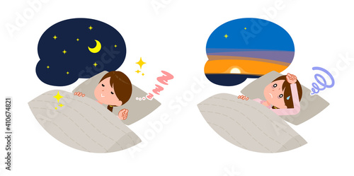 flat type school girl Green Blazer_lack-of-sleep