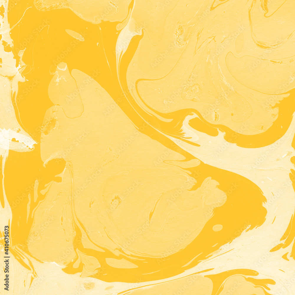 Yellow luxury marble ink texture on watercolor paper background. Marble stone image. Bath bomb effect. Psychedelic biomorphic art. Yellow luxury marble ink texture on watercolor paper background. Marble stone image. Bath bomb effect. Psychedelic biomorphic art.