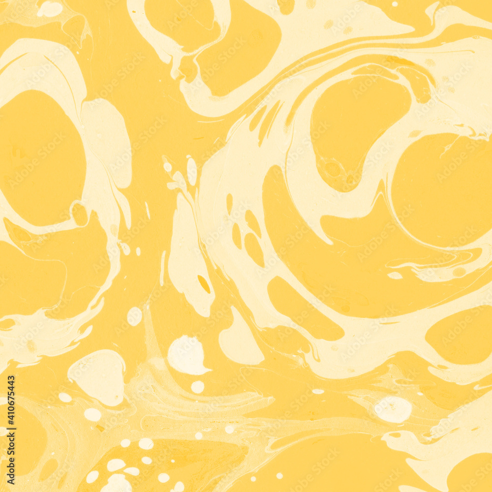 Yellow luxury marble ink texture on watercolor paper background. Marble stone image. Bath bomb effect. Psychedelic biomorphic art. Yellow luxury marble ink texture on watercolor paper background. Marble stone image. Bath bomb effect. Psychedelic biomorphic art.