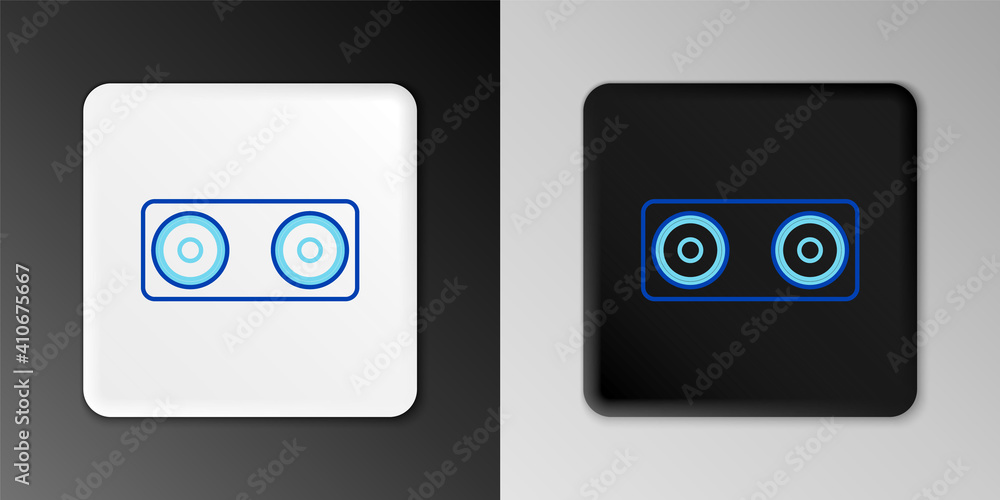 Line Stereo speaker icon isolated on grey background. Sound system speakers. Music icon. Musical column speaker bass equipment. Colorful outline concept. Vector. Line Stereo speaker icon isolated on grey background. Sound system speakers. Music icon. Musical column speaker bass equipment. Colorful outline concept. Vector.