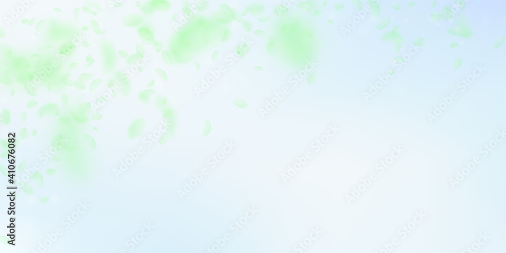 Green flower petals falling down. Impressive roman Green flower petals falling down. Impressive roman