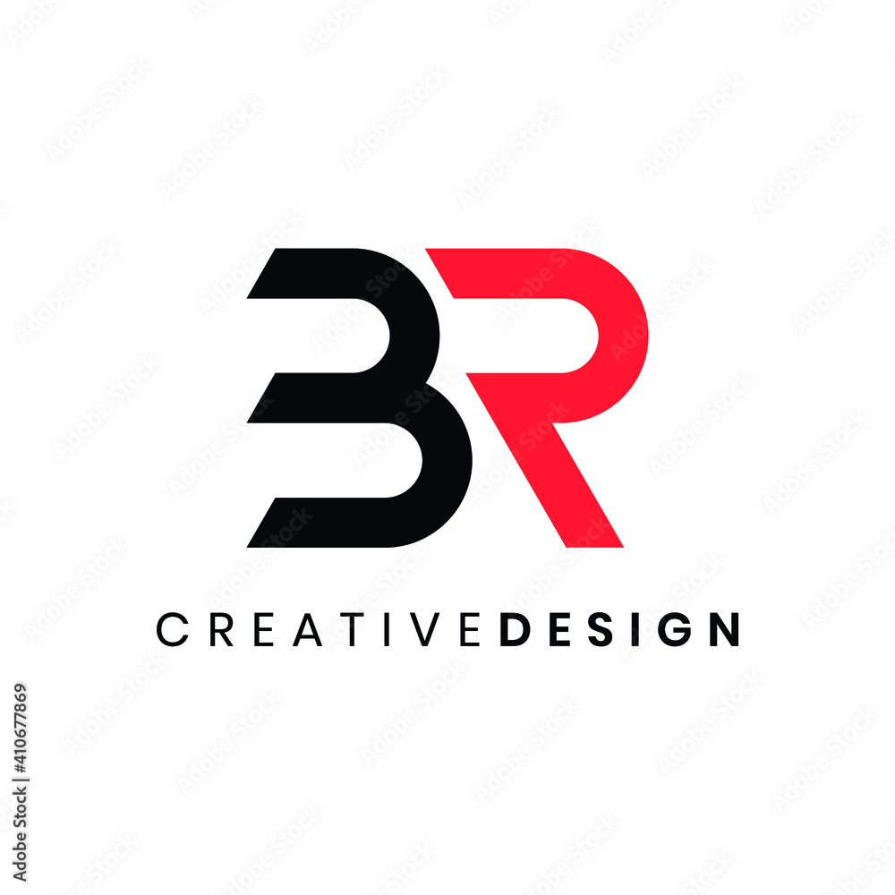 Modern letter BR logo design Modern letter BR logo design