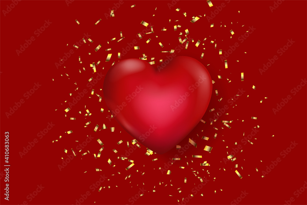 Happy Valentine’s day lettering with red heart with bokeh on red background. Concept for Valentine day greeting card in vector illustration. Happy Valentine’s day lettering with red heart with bokeh on red background. Concept for Valentine day greeting card in vector illustration.