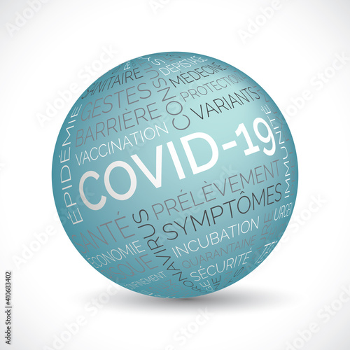 French covid 19 theme sphere