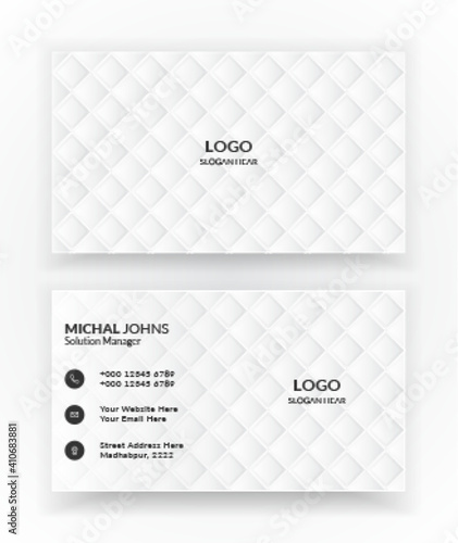 White Creative and Clean corporate business card templates.