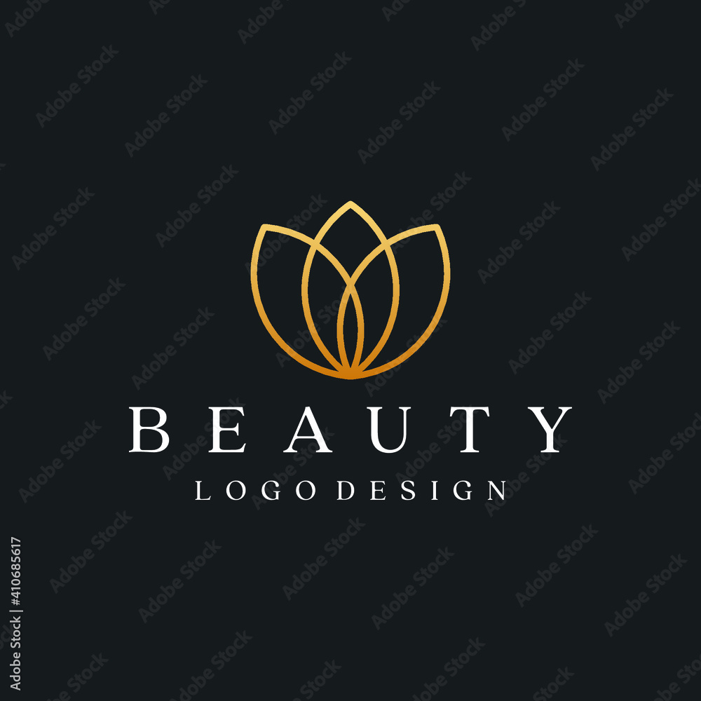 Luxury beauty lotus logo vector Luxury beauty lotus logo vector