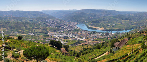 Amazing views of Douro vineyards from Sao Anthony (Peso de Regua) viewpoint, Portugal
